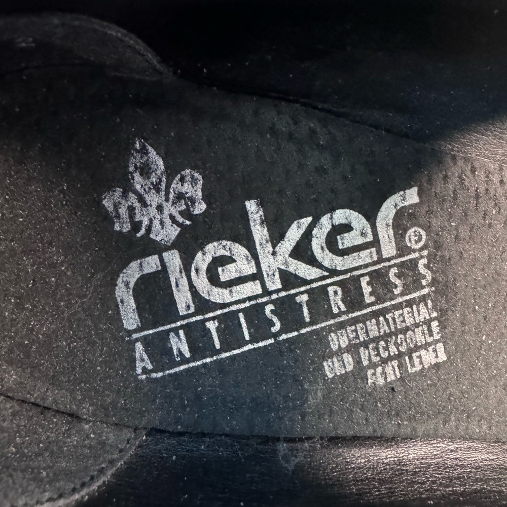 Rieker Black Size 41 with 2” Heal - Picture 3 of 8